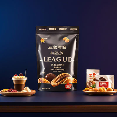 Bolsas de embalaje compuesto de grado alimenticio Impresión a prueba de humedad y resistente a fugas Material multicapa para bocadillos / café / alimentos secos