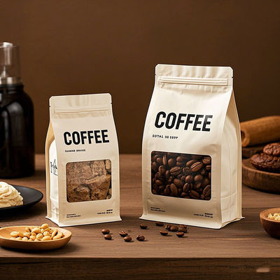 Bolsas de fondo plano con cierre de cremallera Material PE ecológico Sello hermético para alimentos Cosméticos Electrónica Logotipo personalizable