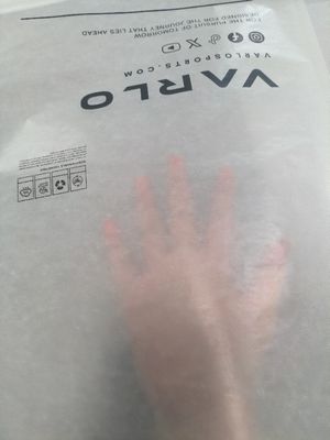 Bolsas autoadhesivas de vidrio reciclables y degradables Envases verdes para marcas de moda