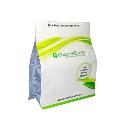 Bolsas de 8 lados impresas a medida Embalaje a prueba de fugas ecológico para uso alimentario e industrial.