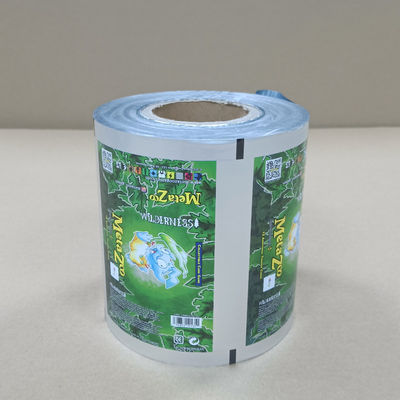 Película de embalaje impresa a medida para bolsas de pie de alto brillo y seguridad alimentaria