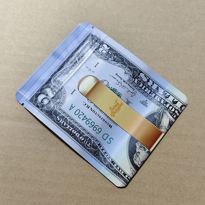 Bolsas a prueba de niños con impresión de dólar personalizada Asma Iso-certificado y reciclable Pet / al / pe laminados