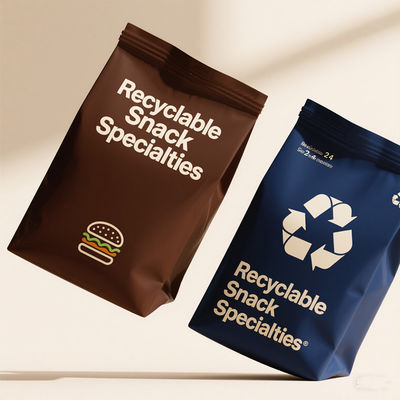 Bolsas de comida selladas de 8 lados aprobadas por la FDA y a prueba de humedad para bocadillos / café certificadas ISO 22000