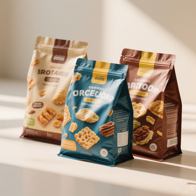 Bolso de fibra ecodegradable para estar de pie. 90 días de descomposición + impresión en 10 colores.