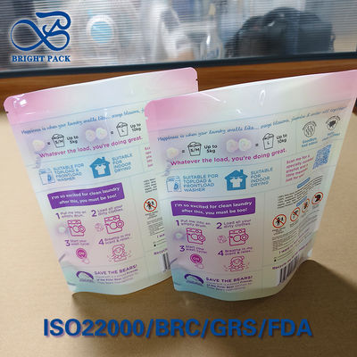 Bolsas de embalaje con triple sellado para cápsulas de lavandería 4 en 1 - Impresión personalizada y barrera contra la humedad