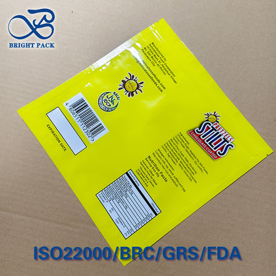 Logotipo personalizado en forma de corazón Bolsas de cremallera de pie, bolsas de embalaje reabribles seguras para alimentos para dulces y bocadillos