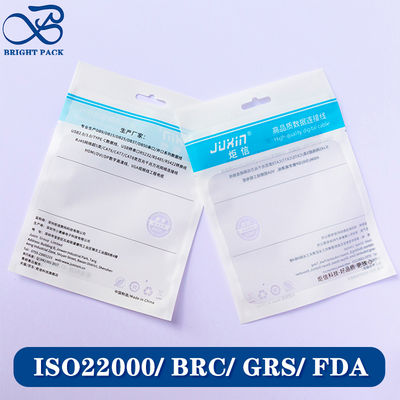 Envases de plástico con cerradura de cerradura de impresión personalizada ecológica para productos electrónicos con ventanas transparentes