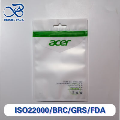 Bolsas de sellado de tres lados antiestáticas con ventanas transparentes para productos electrónicos envasado reciclable y personalizable.