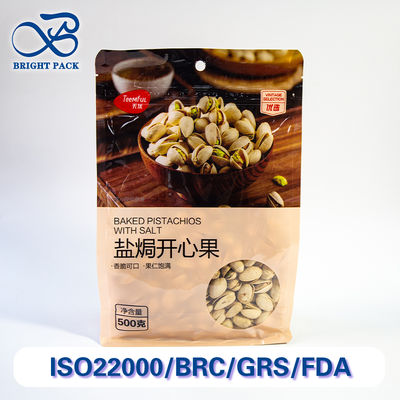 Bolsas de sellado de ocho lados de grado alimenticio con ventanas transparentes Ideal para bocadillos y frutos secos Embalaje Pedidos a granel Descuentos.