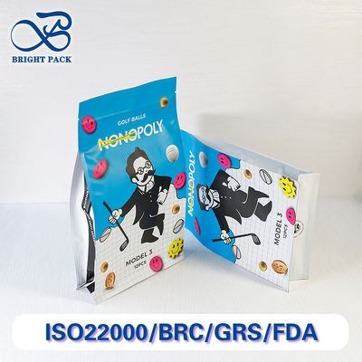 Bolsas de sellado reutilizables de ocho lados para embalaje de artículos deportivos con materiales reciclables. Descuentos en pedidos al por mayor.