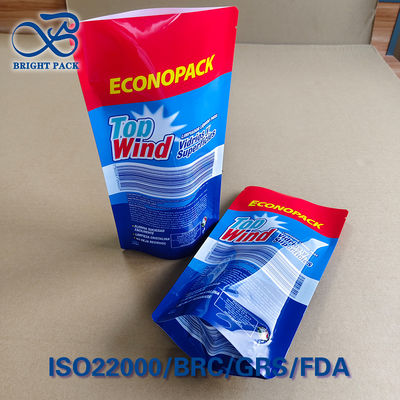 30% RPET Bolso de pie para limpiador de vidrio GRS Certificado libre de metales pesados REACH