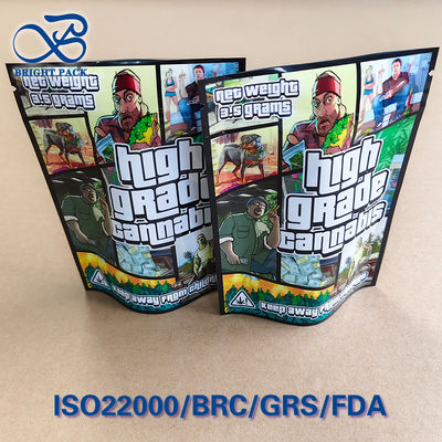 GTA Tribal Impresión de bolsas resistentes a los niños ISO 8317 Push-Twist Lock ≤0.3mm Precisión de grabado