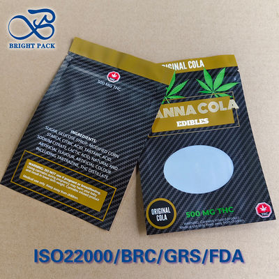 Puesto a prueba de niños de ventana transparente ISO 8317 Cerradura con giro por empuje ≤ 0,3 mm Impresión de grabado