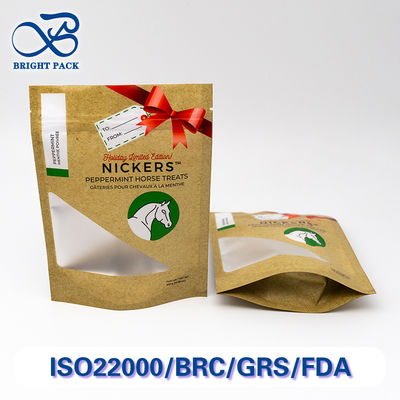 Anti-punción bolsas de pie con alta barrera de oxígeno y ventana transparente para el embalaje de alimentos para mascotas pedidos a granel descuentos.