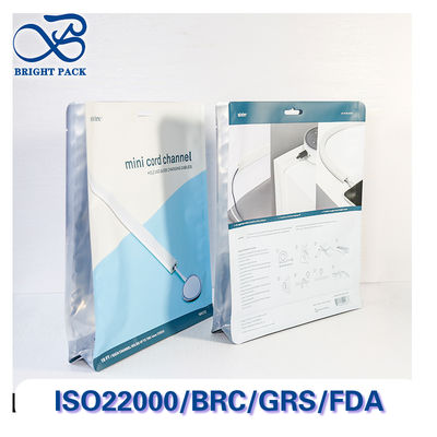 Bolsas de sellado octogonales engrosadas para embalaje de accesorios electrónicos con ventanas transparentes y cremallera de sellado a prueba de polvo.