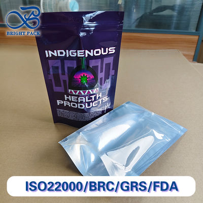 Bolsas de impresión personalizadas de grado farmacéutico para envases de productos farmacéuticos con respaldo transparente diseñado.