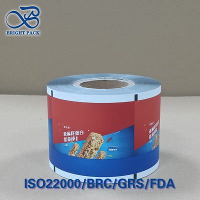 Rollo de película de barra de energía impresa a medida de 10 colores, a prueba de olores