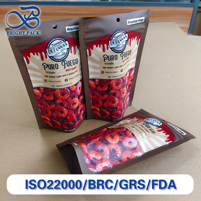 Bolsas Stand-Up con Logotipo Personalizado a Juego con Pantone, Impresión Flexográfica a 10 Colores para Embalaje de Alimentos al por Mayor.