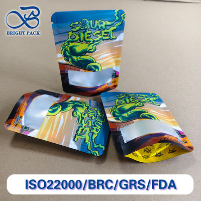 Bolsas de pie de alto brillo para exhibición de juguetes con ventana transparente, con características ecológicas y biodegradables.