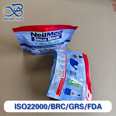 Bolsas resellables de pie para envasado de agentes de limpieza con diseño personalizable y descuento por volumen.