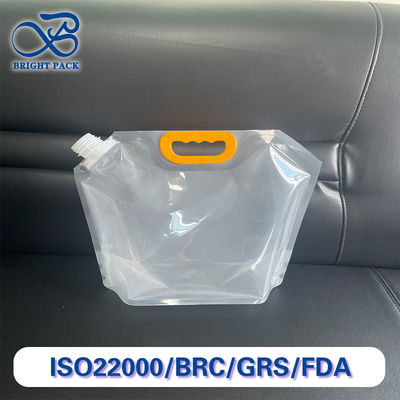 Bolsas con boquilla transparente engrosada con asas reforzadas 1L/1.5L/2.5L/5L/10L Bolsa con boquilla para envasado a granel de granos y líquidos.