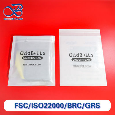 Bolsa de papel de vidrio blanco biodegradable y ecológico a medida