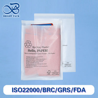 Bolsas de papel glassine biodegradables personalizadas con impresión de logotipo