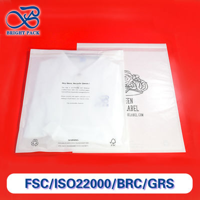 5x7 Bolsa de vidrio libre de ácido Bolsas de celulosa biodegradables Kraft T-Shirt Embalaje de ropa