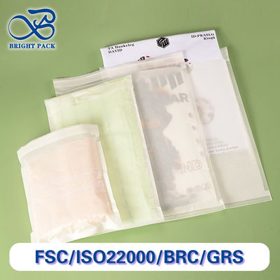 Eco-friendly Custom Semitransparente de vidrio Logotipo Impreso Bolsas para Regalos, Ropa y camisetas