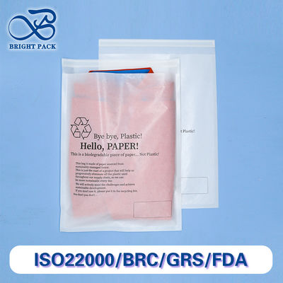 Bolsas de papel glassine esmerilado para ropa de 40G con impresión de logotipo personalizado