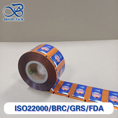 Película alimenticia laminada de aluminio de alta barrera Certificada por la FDA Película de embalaje alimenticio para carne / bocadillos / polvo Humectante y sellable por calor Tamaños / espesor personalizados