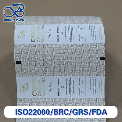 Papel laminado de alta calidad, seguro para los alimentos y fácil de rasgar, recubrimiento de sellado térmico para el embalaje eficiente de bolsas de té