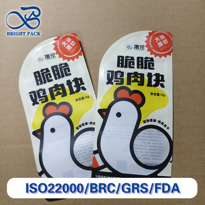 Bolsa de embalaje para golosinas para mascotas de pollo liofilizado de primera calidad, bolsas compuestas de plástico de alta barrera