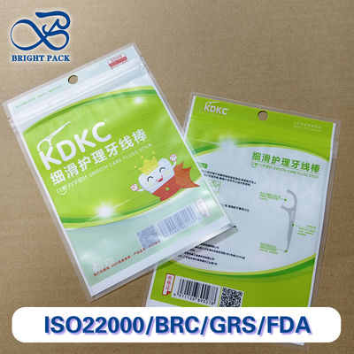 Bolsas de embalaje de pick de hilo impreso a medida Bolsas de embalaje a prueba de humedad Bolsas para productos de higiene dental