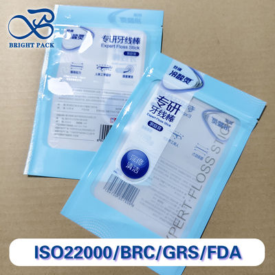 Bolsas de palillos de hilo dental ecológicos, 100 unidades, cierre con cremallera reciclable