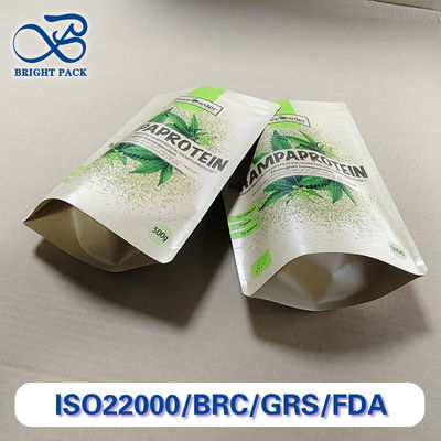 Bolsas compuestas de papel kraft de calidad alimentaria de 5,5 x 8 pulgadas