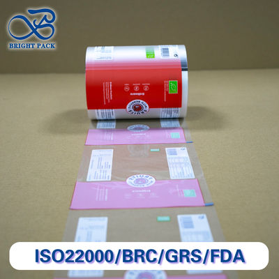 Película esmerilada reciclable y compostable con impresión personalizable y superficie transparente para envasado de alimentos.