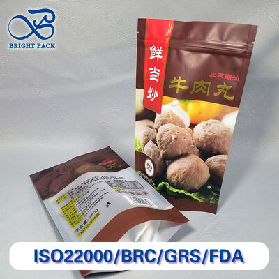 Bolsa de pie a prueba de fugas y perforaciones para bolas de carne