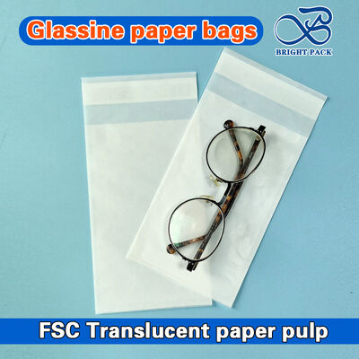 Bolsas de papel glassine reciclables y ecológicas, resistentes a la grasa, con vista clara, ideales para alimentos, manualidades y artículos pequeños.