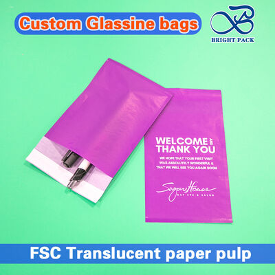 Bolsas y sobres de papel glassine ecológicos con alta transparencia y material 100% biodegradable