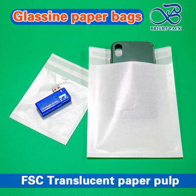 Bolsas de papel ceroso de vidrio impresas a medida para envases de ropa de alta gama - reciclables, biodegradables y translúcidas