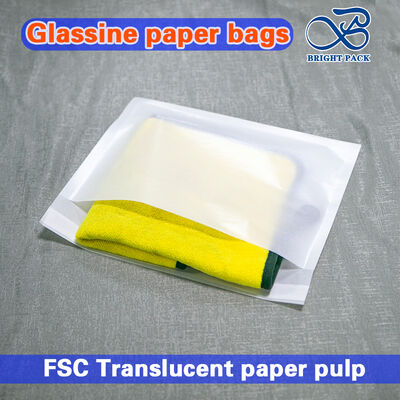 Bolsas de papel de vidrio reciclables ecológicas con impresión de logotipo personalizado y protección a prueba de grasa para envases de panadería y regalos