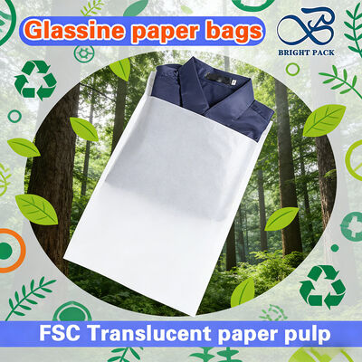 Bolsas de Papel Glassine Reciclado FSC con Alta Transparencia y Tamaños Personalizables para Empaques de Lujo para Prendas de Vestir