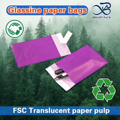 Bolsas de papel de vidrio con alta transparencia y tamaños personalizables certificadas por FSC para envases de prendas de lujo