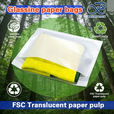 Logotipo personalizado Bolsa de papel de vidrio prenda de vestir de ropa compostable Bolsa de vidrio Bolsa de papel transparente Bolsa de embalaje para camiseta abrigo