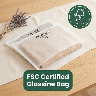 Bolsa de papel de vidrio para ropa embalaje de ropa ecológica biodegradable bolso de ropa personalizado MOQ bajo para reciclable certificado