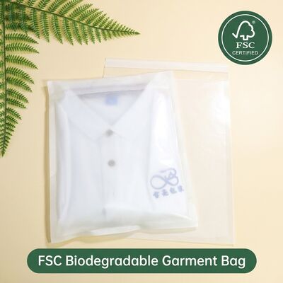 Bolsa de vidrio translúcida de lujo ecológica biodegradable digital para ropa deportiva zapatos ropa de exterior embalaje libre de plástico