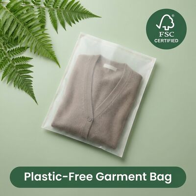 Casa Bolsa de vidrio compostable para prendas de vestir Biodegradable Embalaje de ropa Eco Bolsa de ropa para OEM reciclable certificado