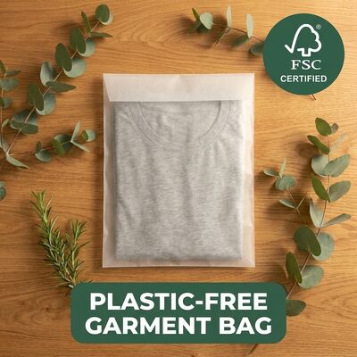 Eco amigable de lujo bolso de vidrio embalaje de ropa bolso reciclable de plástico libre de prendas de vestir para el proveedor de granel certificado de EE.UU.
