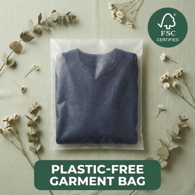 Bolsas de vidrio de lujo para prendas de vestir para embalajes de ropa ecológicos certificados biodegradables reciclables EU Custom